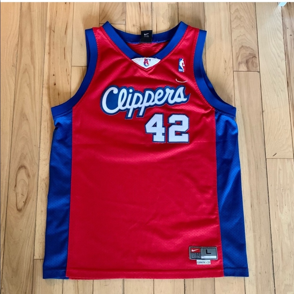 Elton Brand #42 Los Angeles Clippers Jersey
(Youth Size L, Length +2)